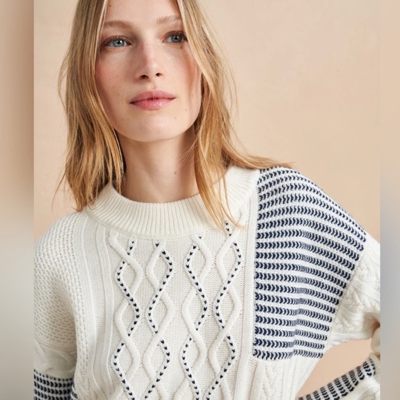 Patchwork Cable Sweater in XS - Picture 3 of 7